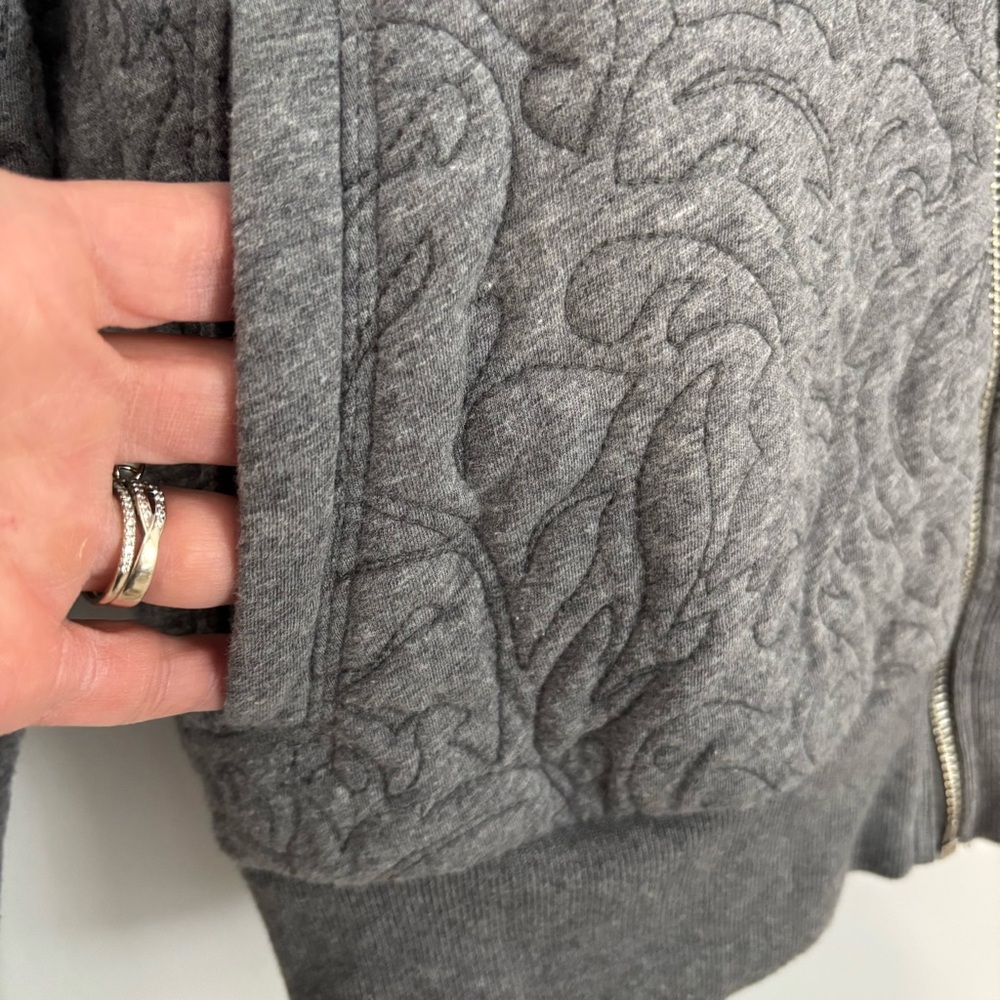 GAP | Grey Quilted Preppy Street Style Casual Zip-up Bomber Jacket | Size XS - Picture 4 of 6